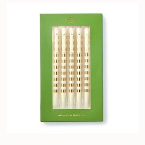NWT Kate Spade Mechanical Pencil Set Gold Stripe